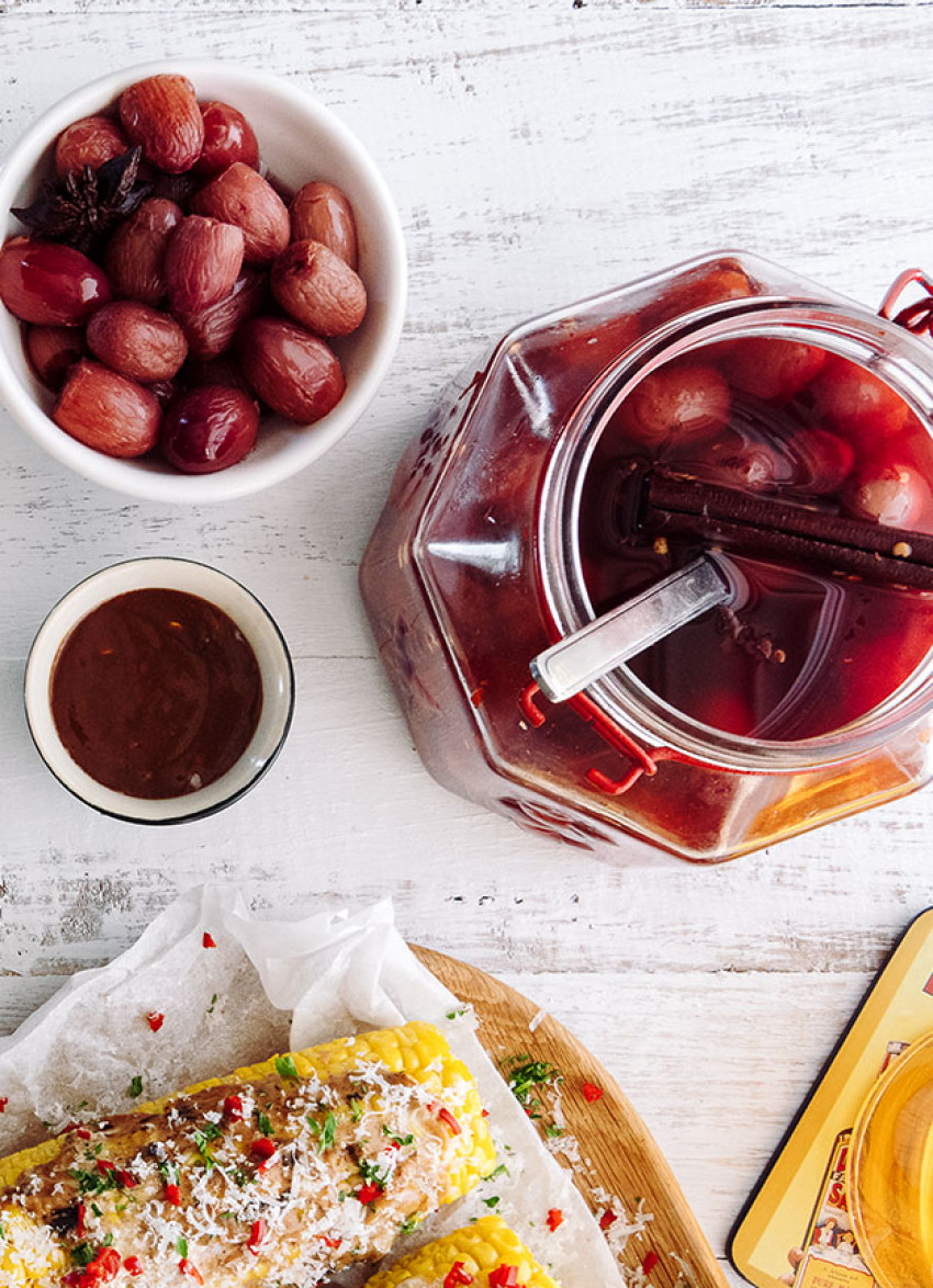 Fennel Seed and Cinnamon Pickled Grapes