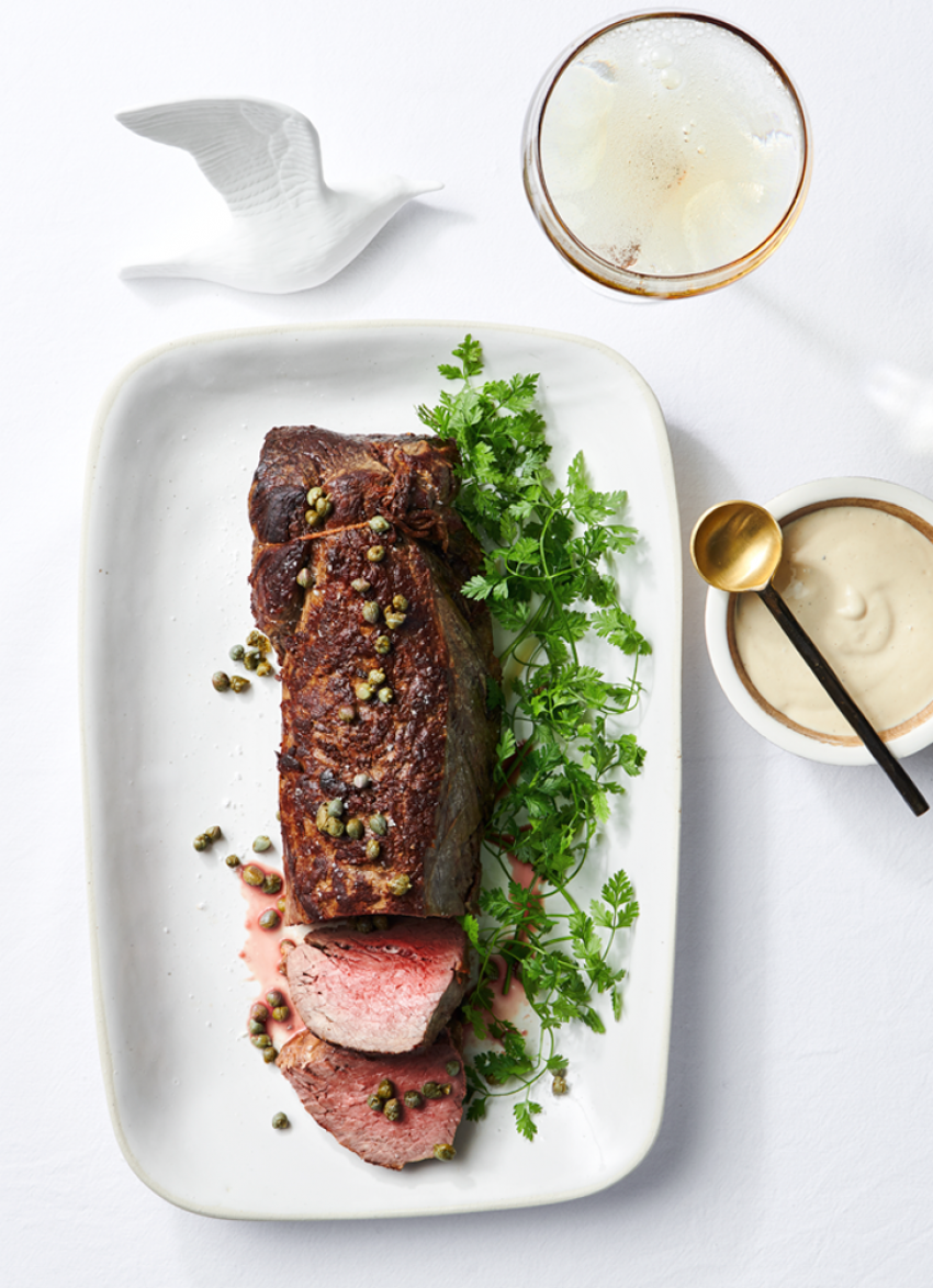 Fillet of Beef with Anchovy and Mustard Dressing 