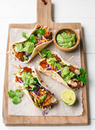 Mexican Fish Tacos with Avocado and Jalapeño Sauce