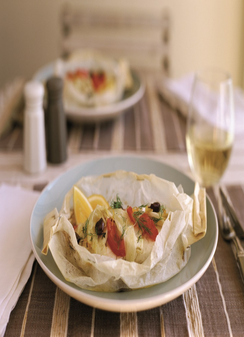 Fish Baked in Parchment Paper