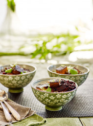 Ginger and Lemongrass Soup with Tofu and Black Rice