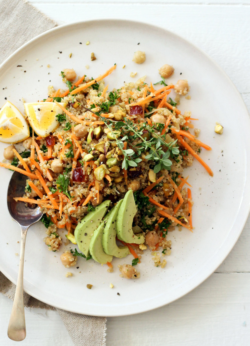 Moroccan Carrot, Quinoa and Chickpea Salad