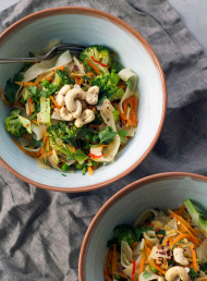 Quick Vege-Packed Noodles with Ginger and Chilli