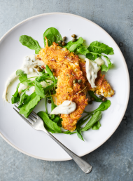 Haloumi and Almond Crumbed Fish