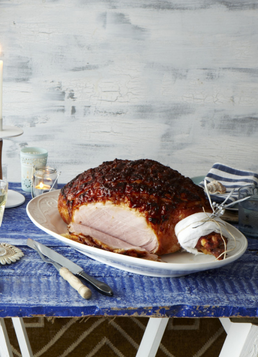 Smoky Mustard and Pineapple Glazed Ham