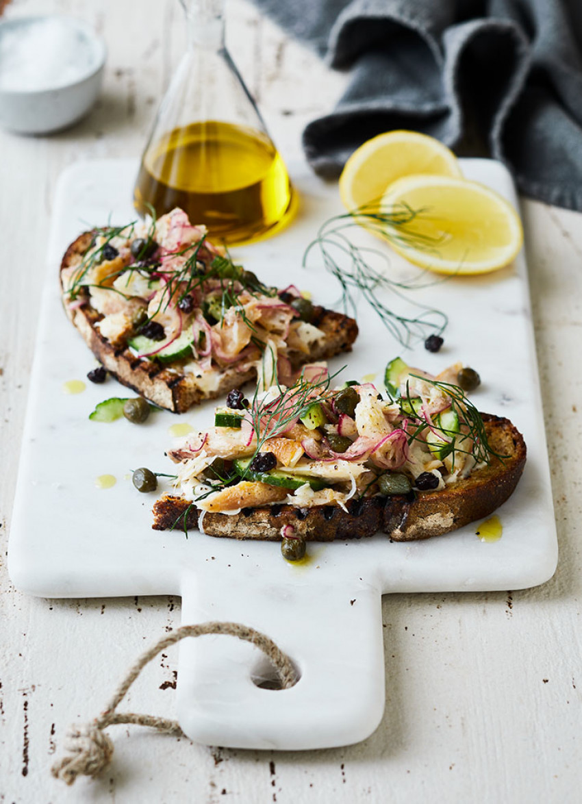 Smoked Fish Bruschetta