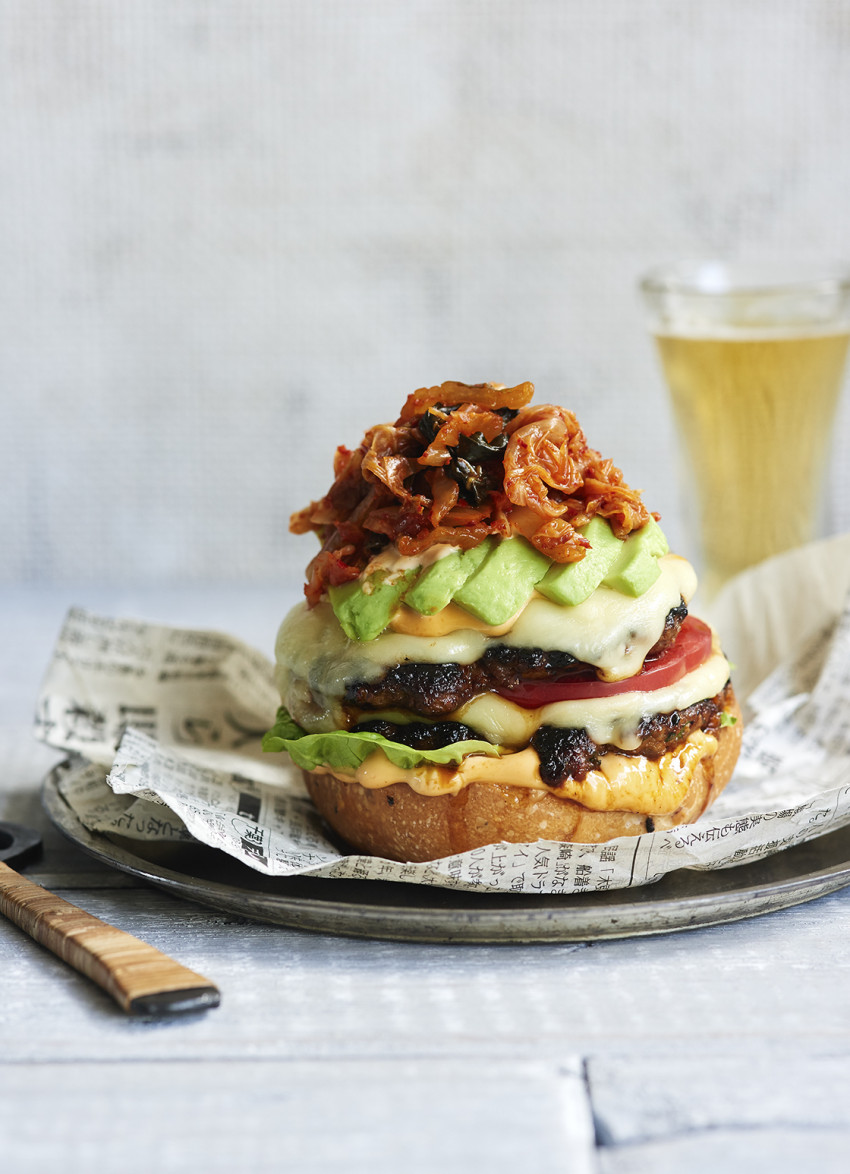 Beef and Kimchi Burgers