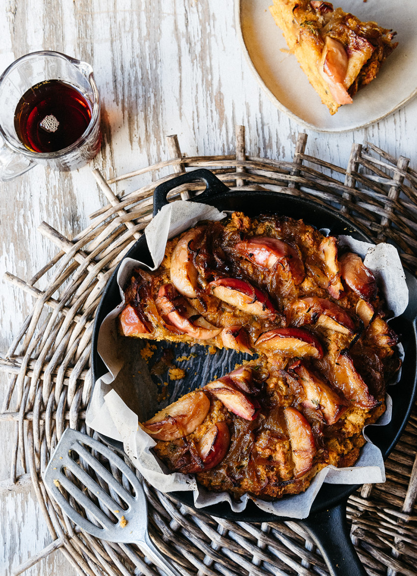 Caramelised Apple, Onion and Jalapeño Cornbread