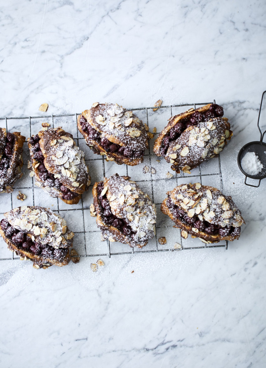 Cherry and Chocolate Croissants