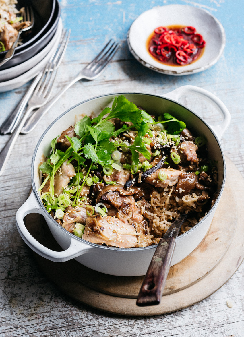 Claypot Chicken with Brown Rice