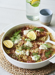 Baked Fennel and Salami Risotto