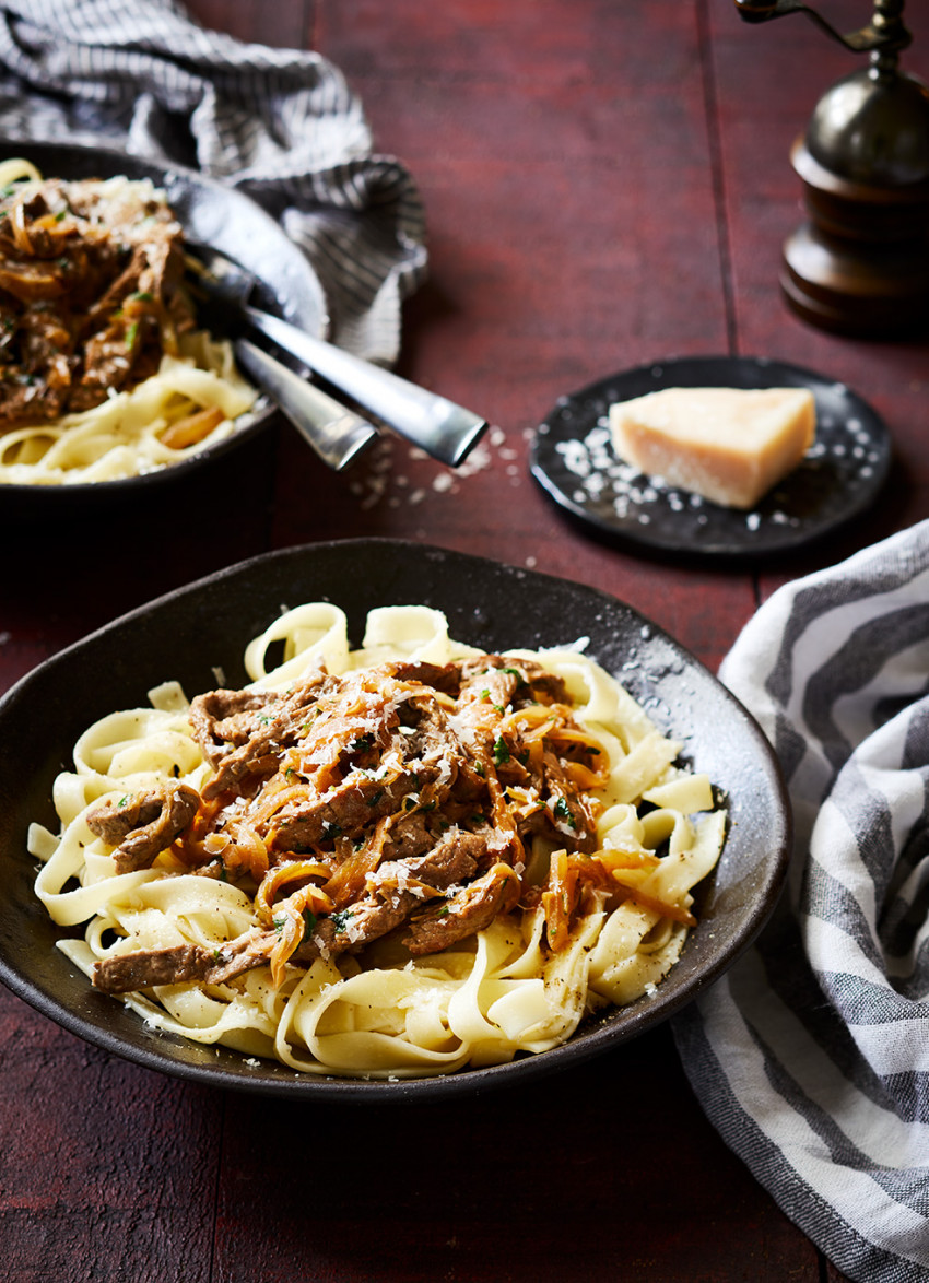 Beef and Caramelised Onion Fettucine