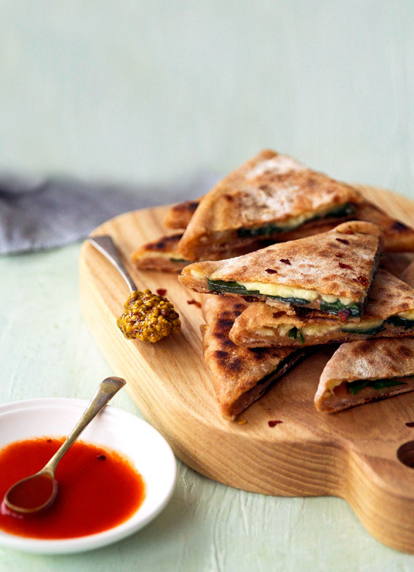 Wholemeal Spelt Gozleme with Halloumi 