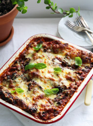Kale and Mushroom Lasagne with Herbed Ricotta (Gluten Free)
