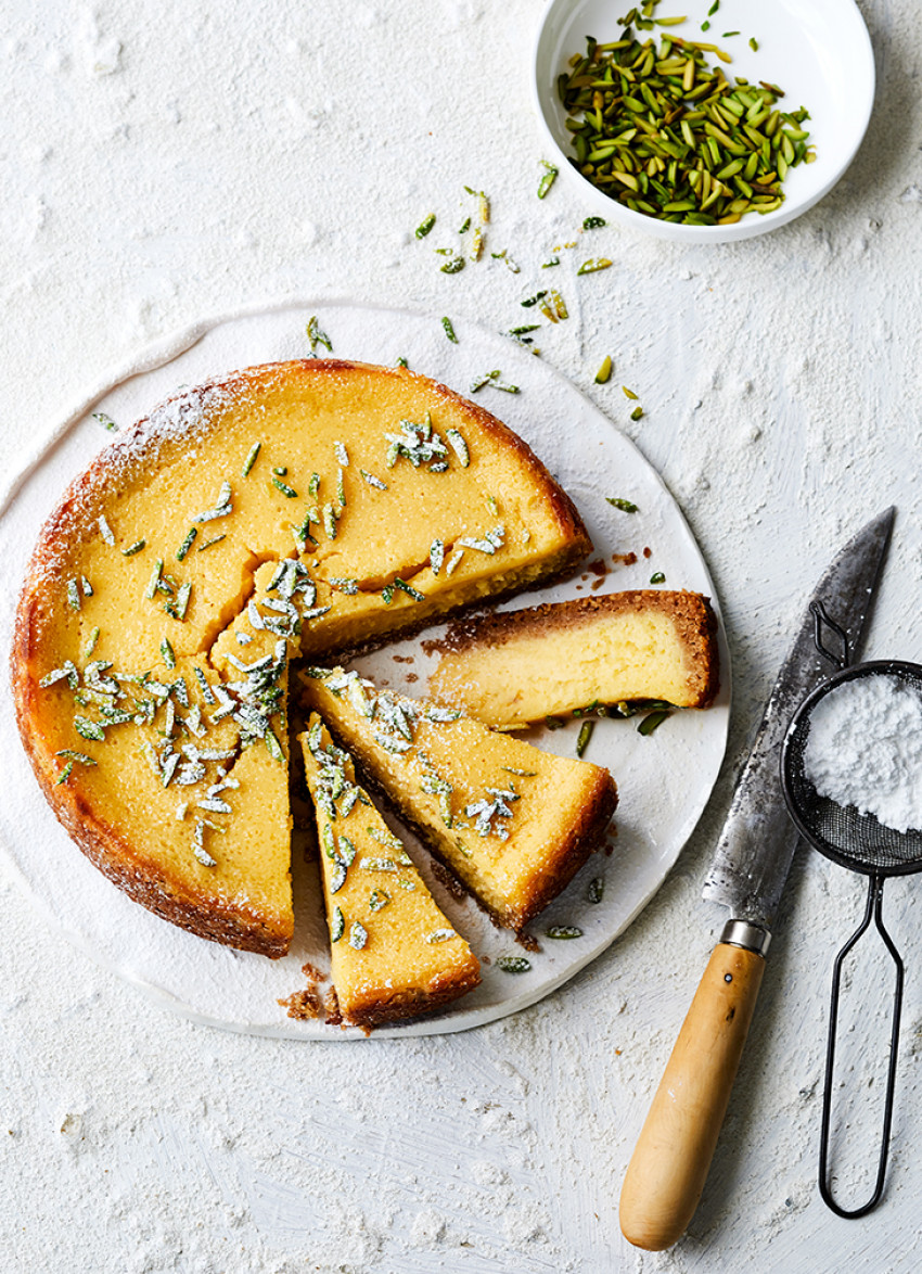 Lime and Pistachio Tart
