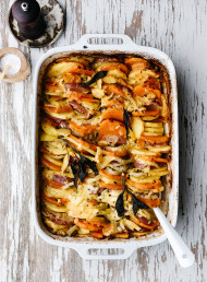 Root Vegetable, Fennel and Apple Gratin