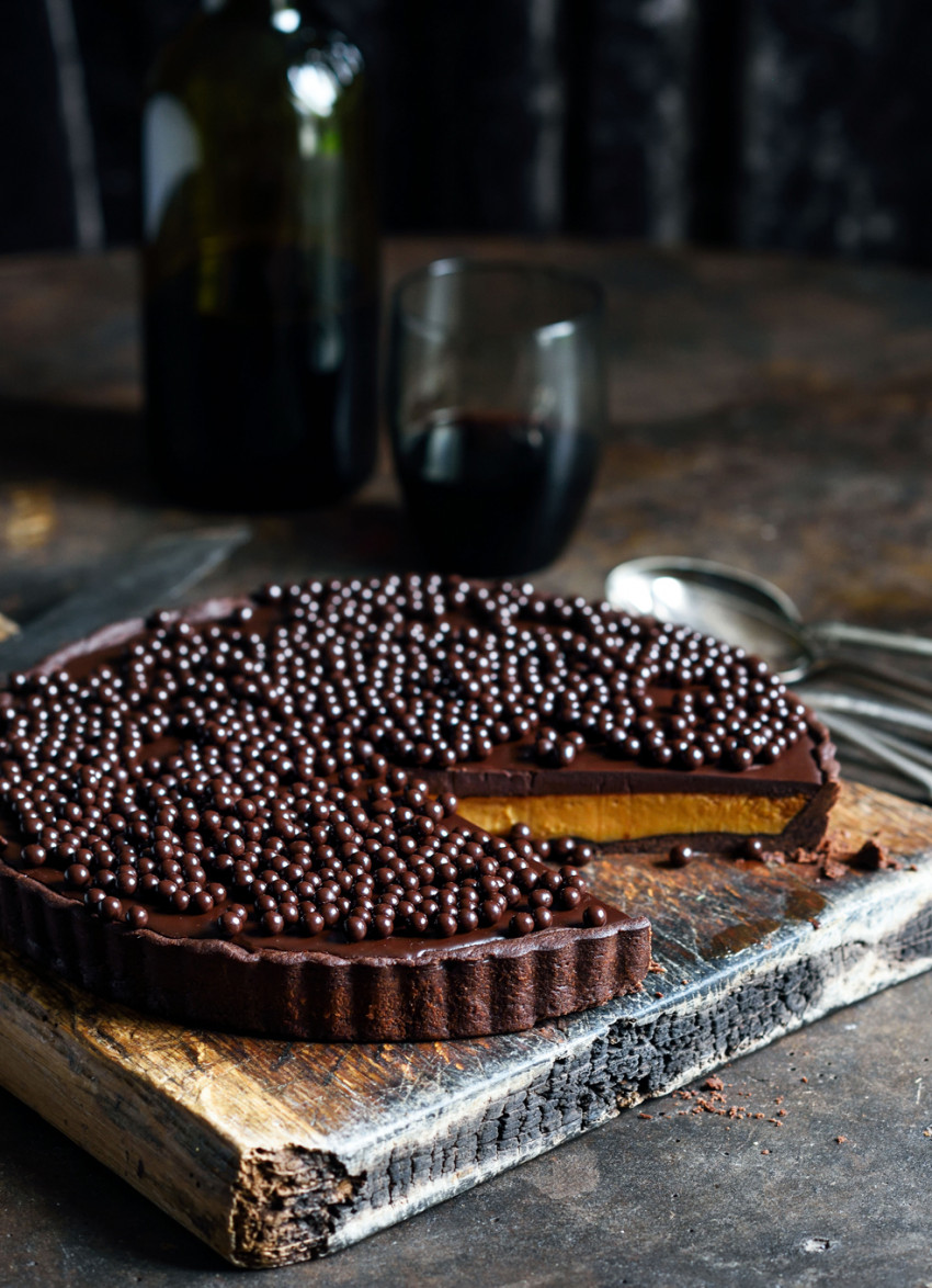 Chilli Chocolate and Caramel Tart