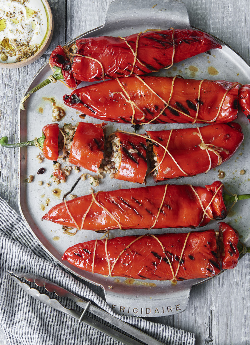 Grilled Capsicums with Spiced Buckwheat