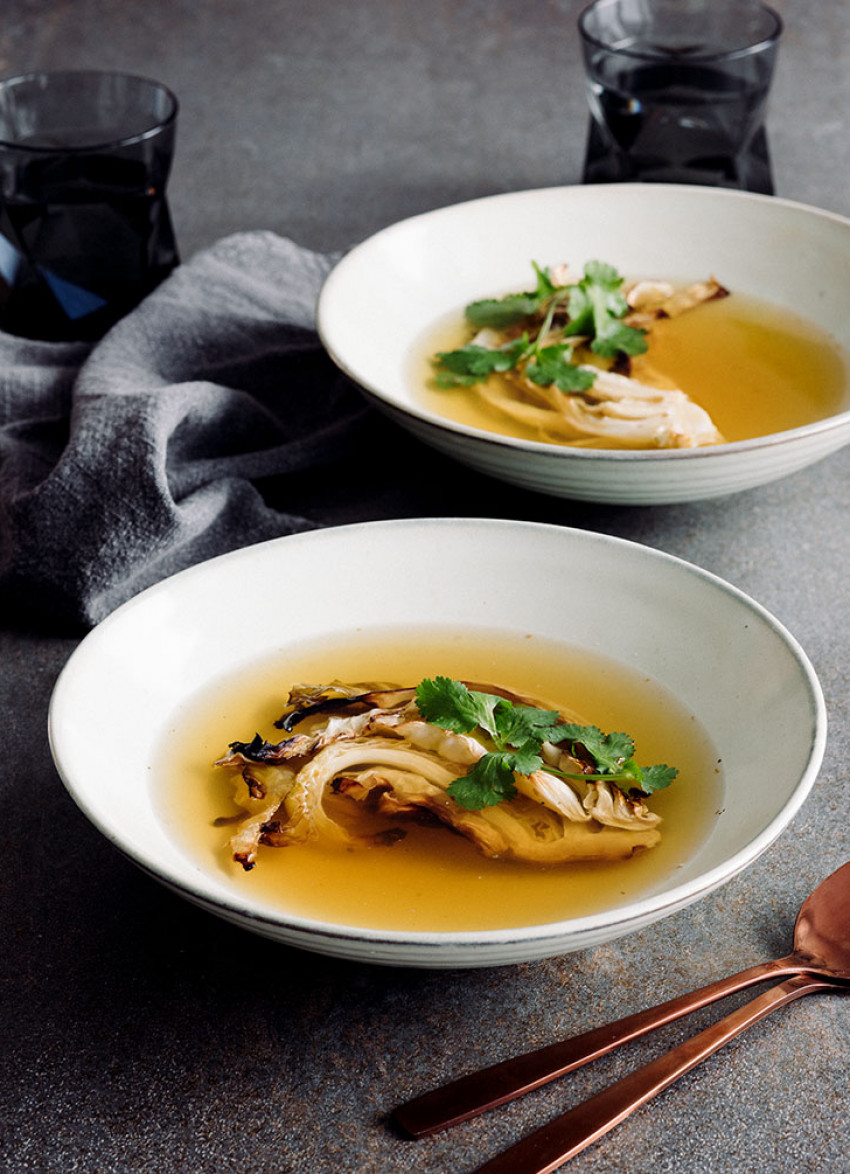 Sweet and Sour Roasted Cabbage Broth