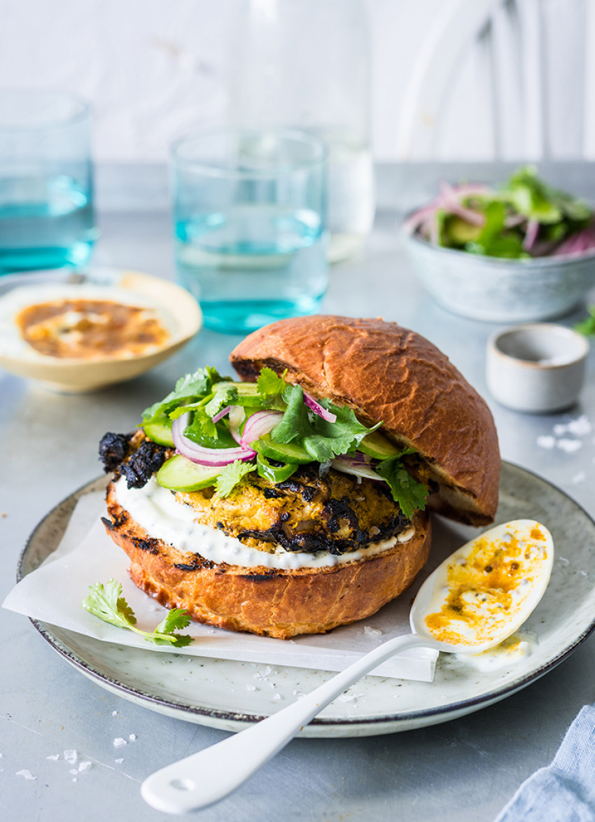 Tandoori Spiced Chicken Burgers