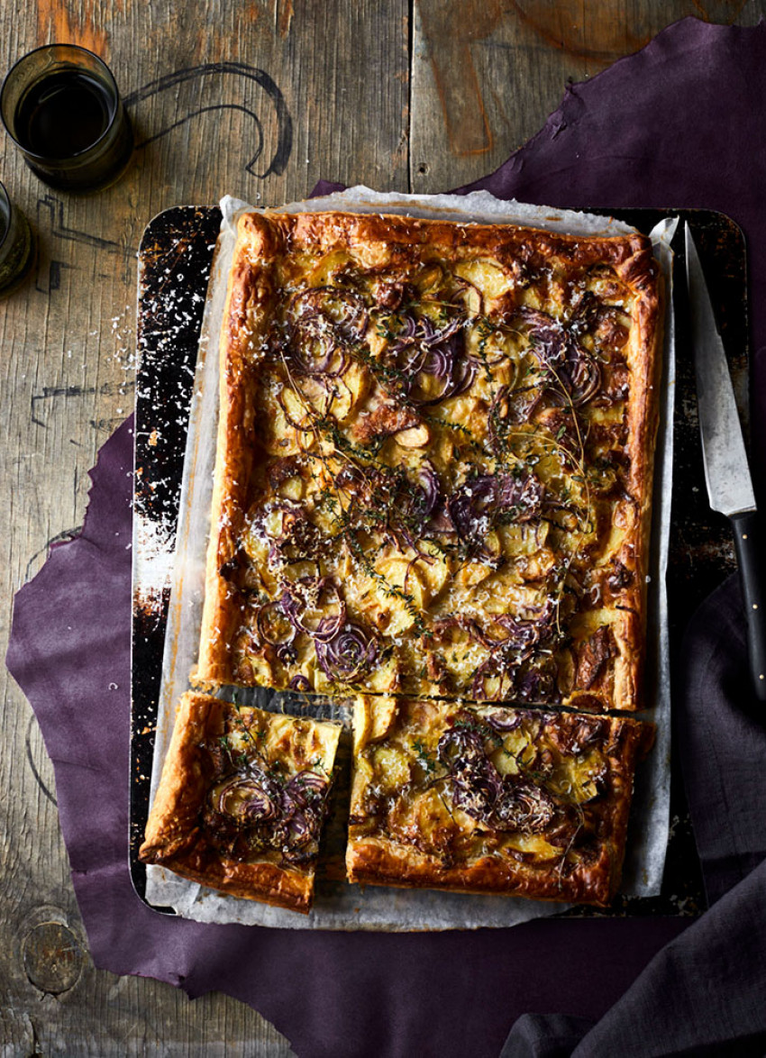 Bacon, Potato and Thyme Tart