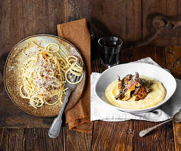 pasta and polenta dishes
