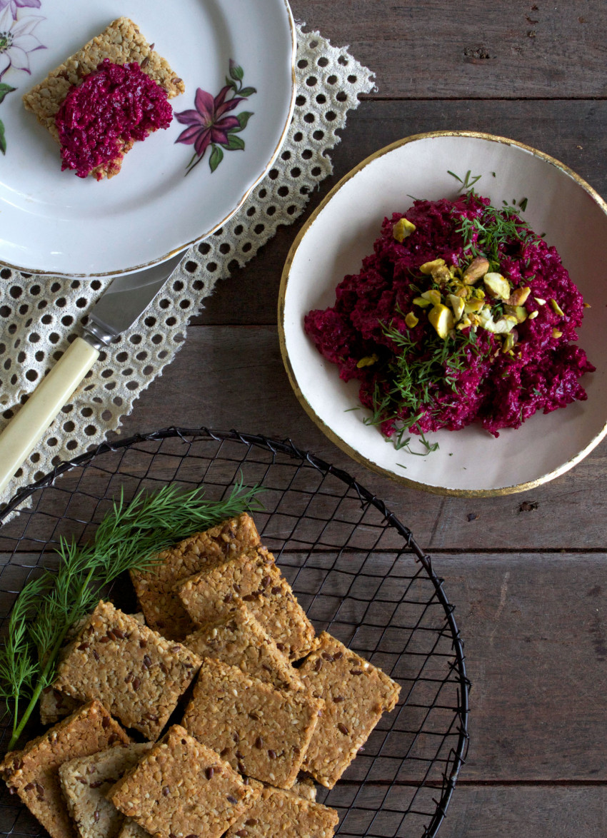 Roasted Beetroot, Walnut and Horseradish Spread 