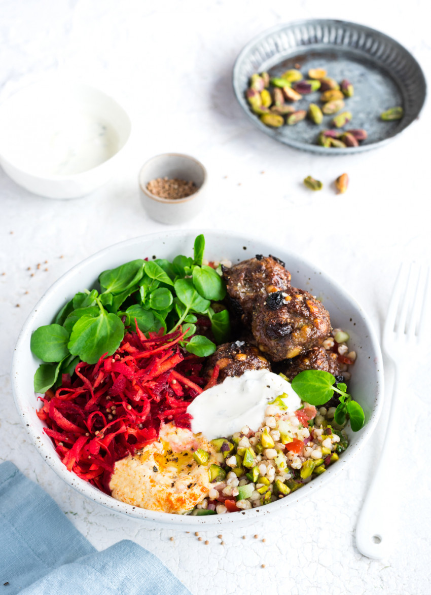 Lamb Meatball and Tabbouleh Bowl