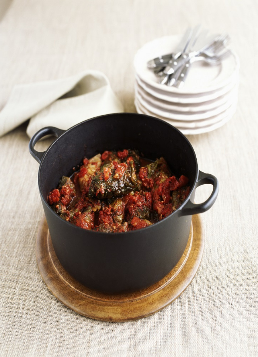 Lamb and Pinenut Stuffed Cabbage Leaves