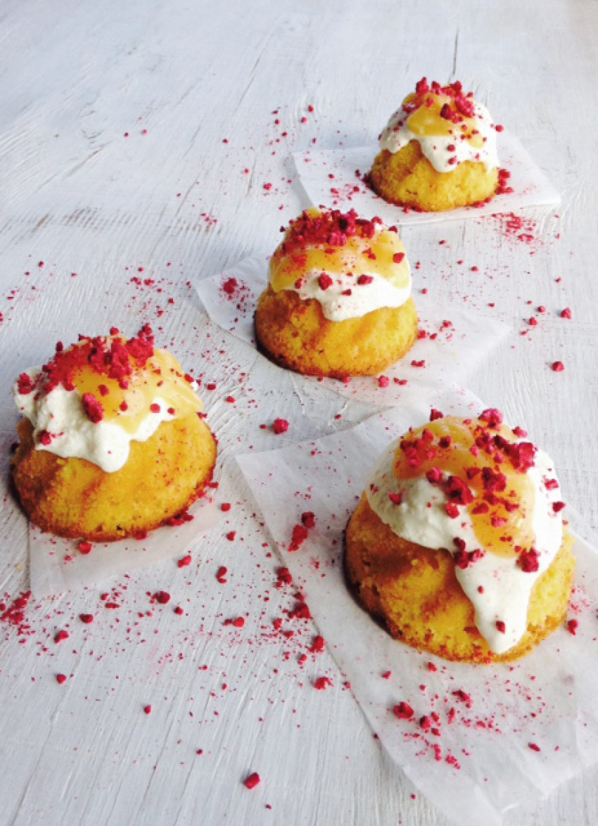 Lemon, Cardamom and Coconut Cakes