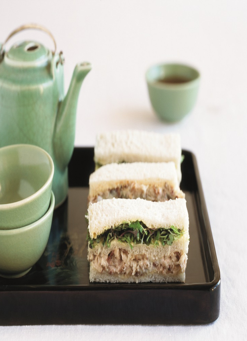 Manuka Smoked Eel Clubs with Wasabi and Cress