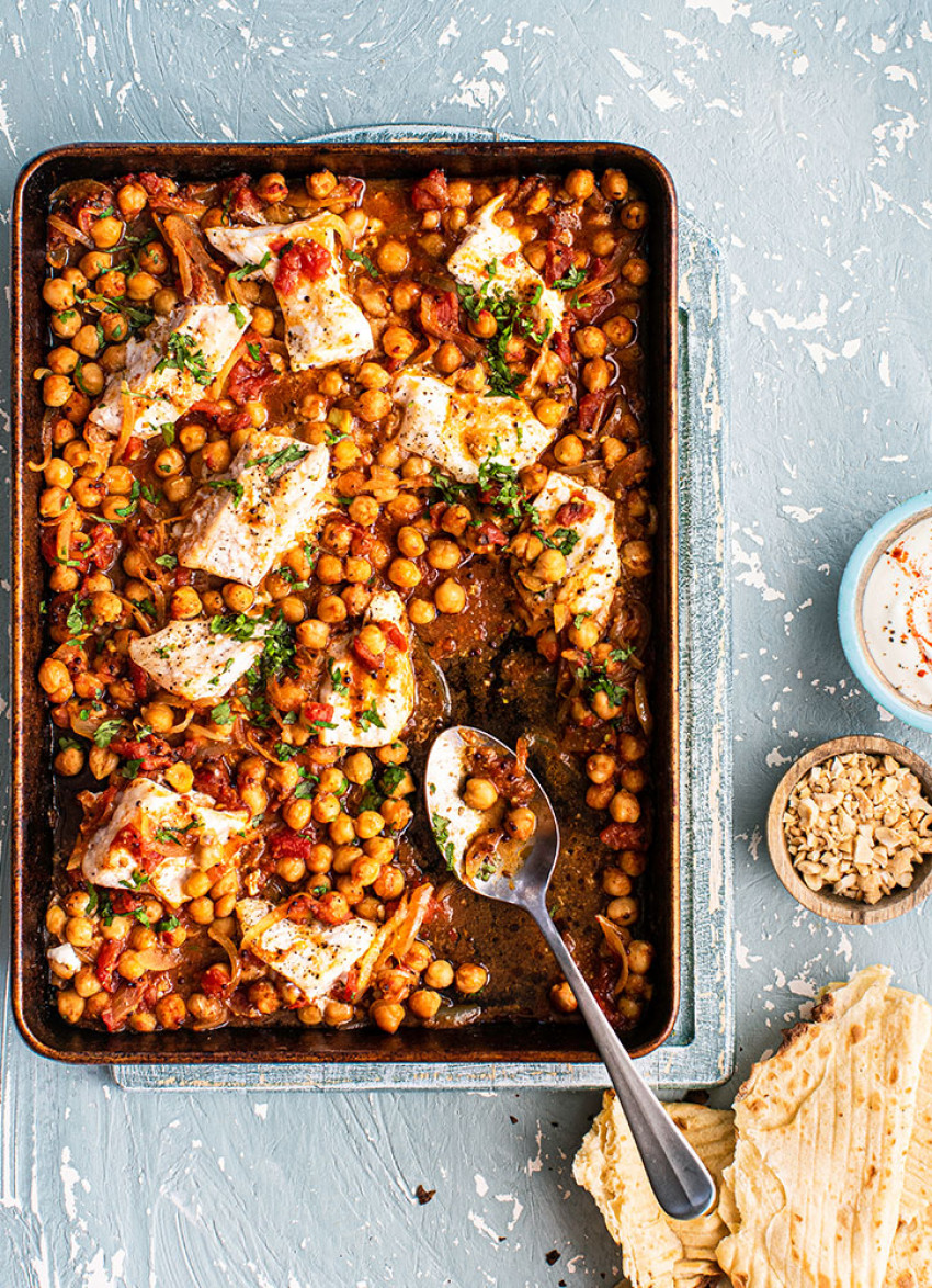 Market Fish with Chana Masala