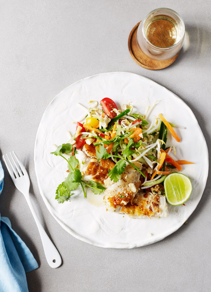 Market Fish with Crisp Thai Salad