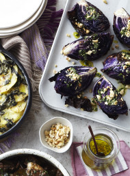 Roasted Red Cabbage with Hazelnut Dressing
