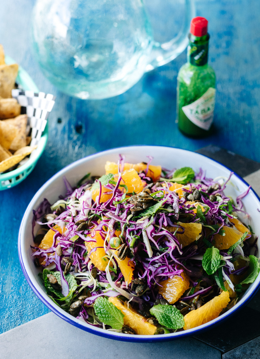 Shaved Cabbage Slaw with Grapefruit