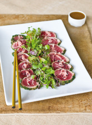 Seared Tuna with a Soy and Mustard Drizzle