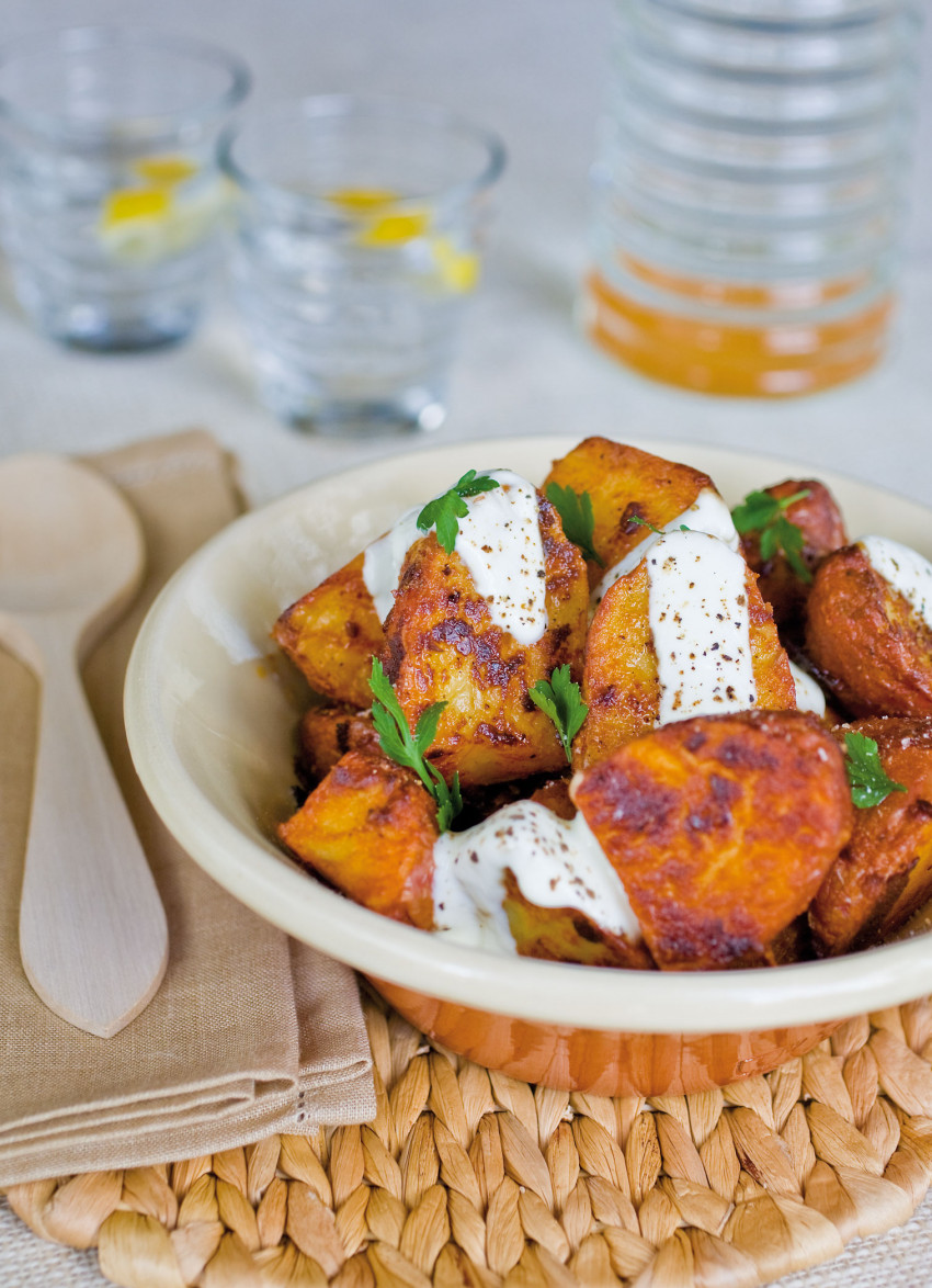 Roast Potatoes with Mustard and Spices