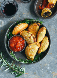 Mini Spinach Pies with Rosemary, Lemon and Feta