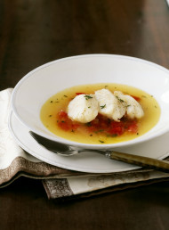 Monkfish with a Fresh Tomato and Thyme Broth