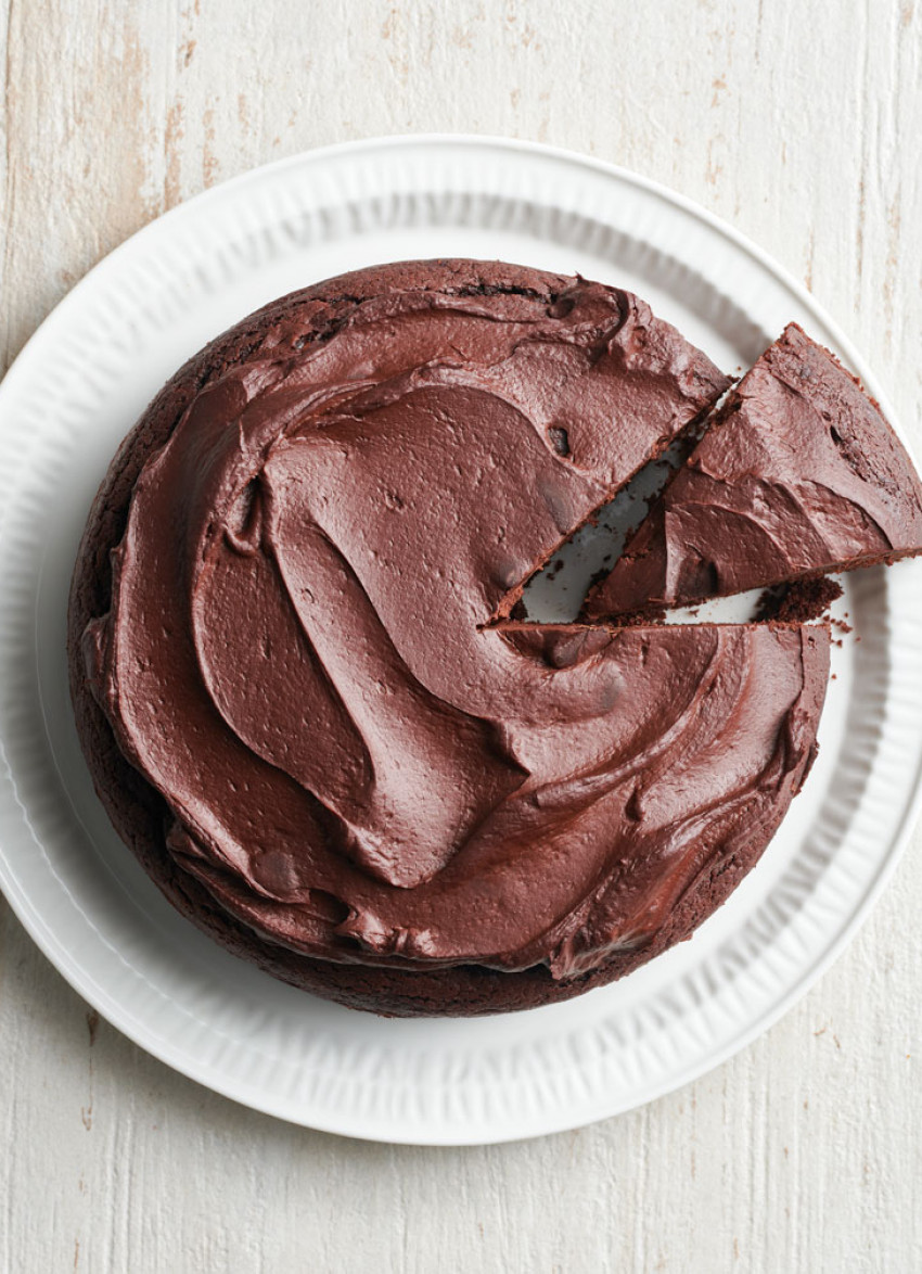 Sour Cream Chocolate Cake with Glossy Chocolate Frosting