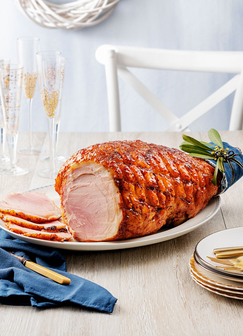 Orange and Miso Mustard Glazed Ham