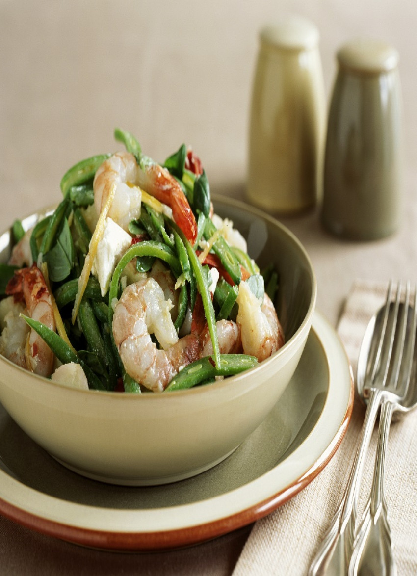 Potato, Green Bean and Prawn Salad