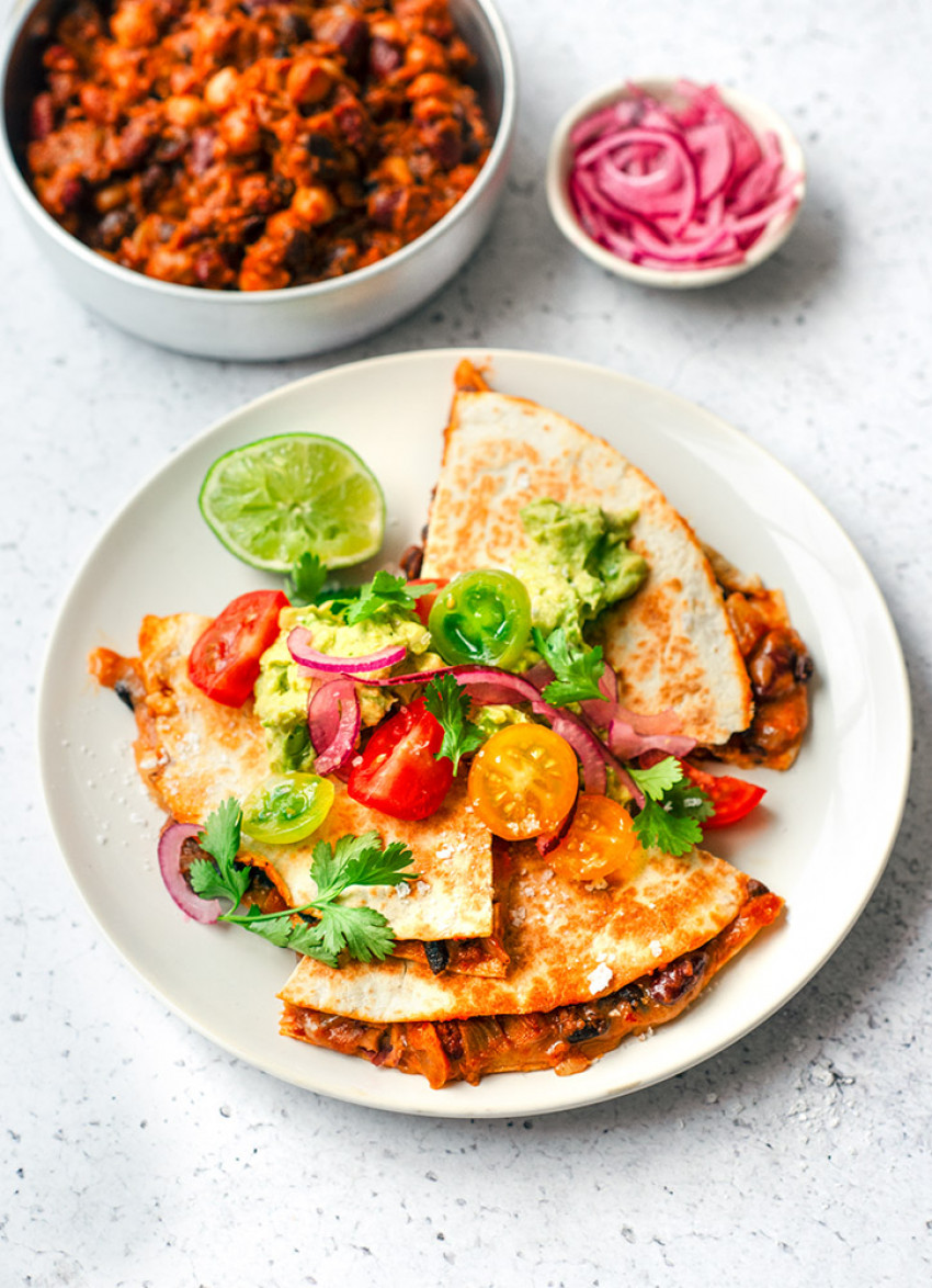 Hoobie’s Beans plus our Quesadilla for one