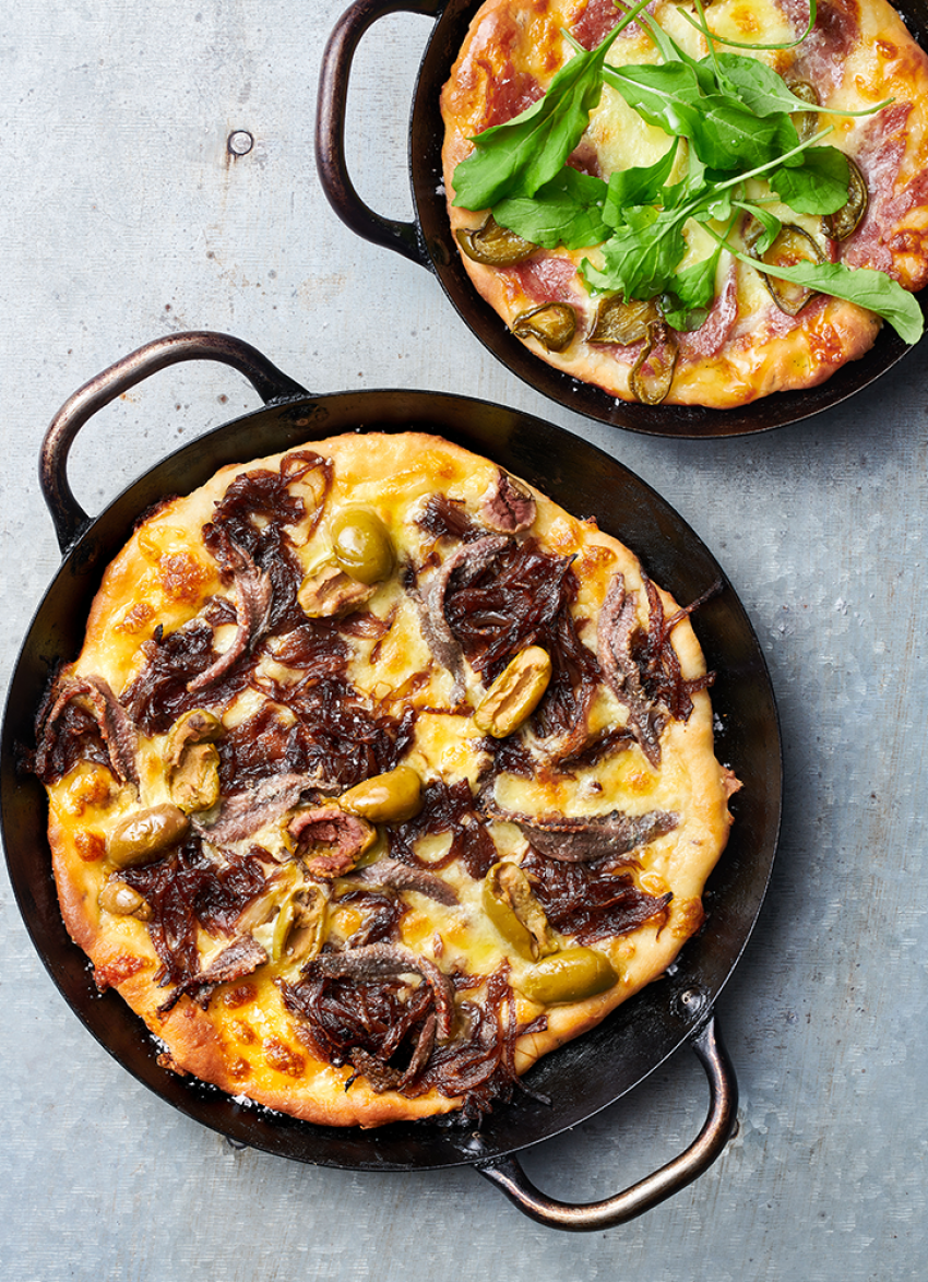 Quick ‘Pizza’ Flatbreads with Two Toppings