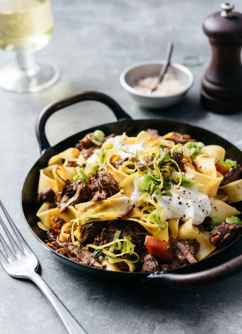 Braised Beef Ragu on Pappardelle