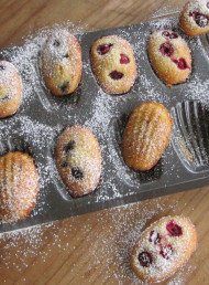 Raspberry and Blueberry Madelines