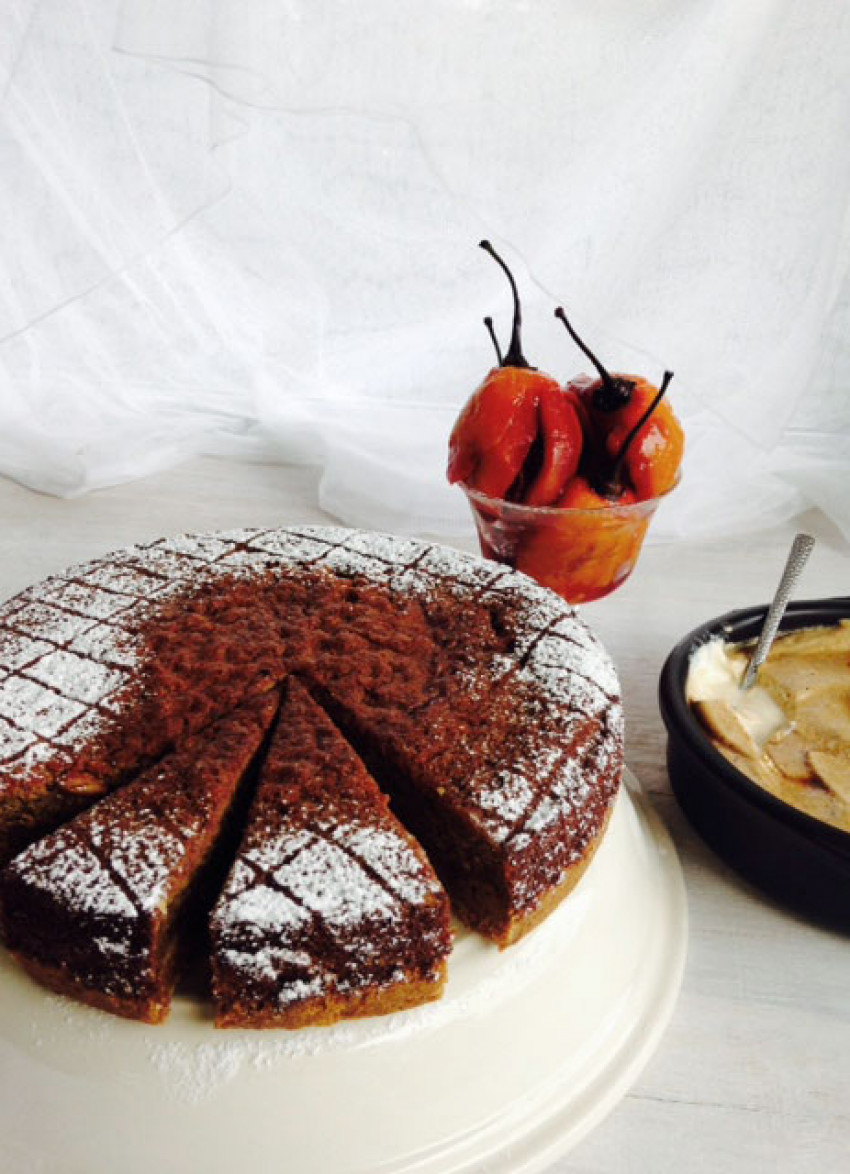Recipe for Cherry, Star Anise Caramel Upside Down Cake