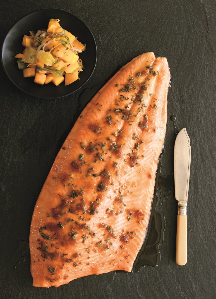 Roasted Glazed Salmon with a Lime, Lemon and Mango Salsa | dish » Dish ...