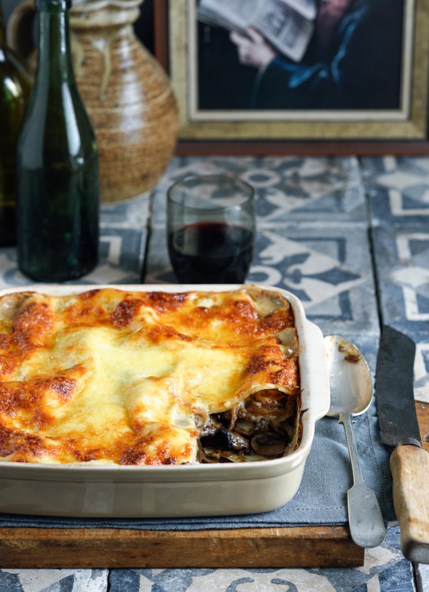 Porcini and Radicchio Lasagne