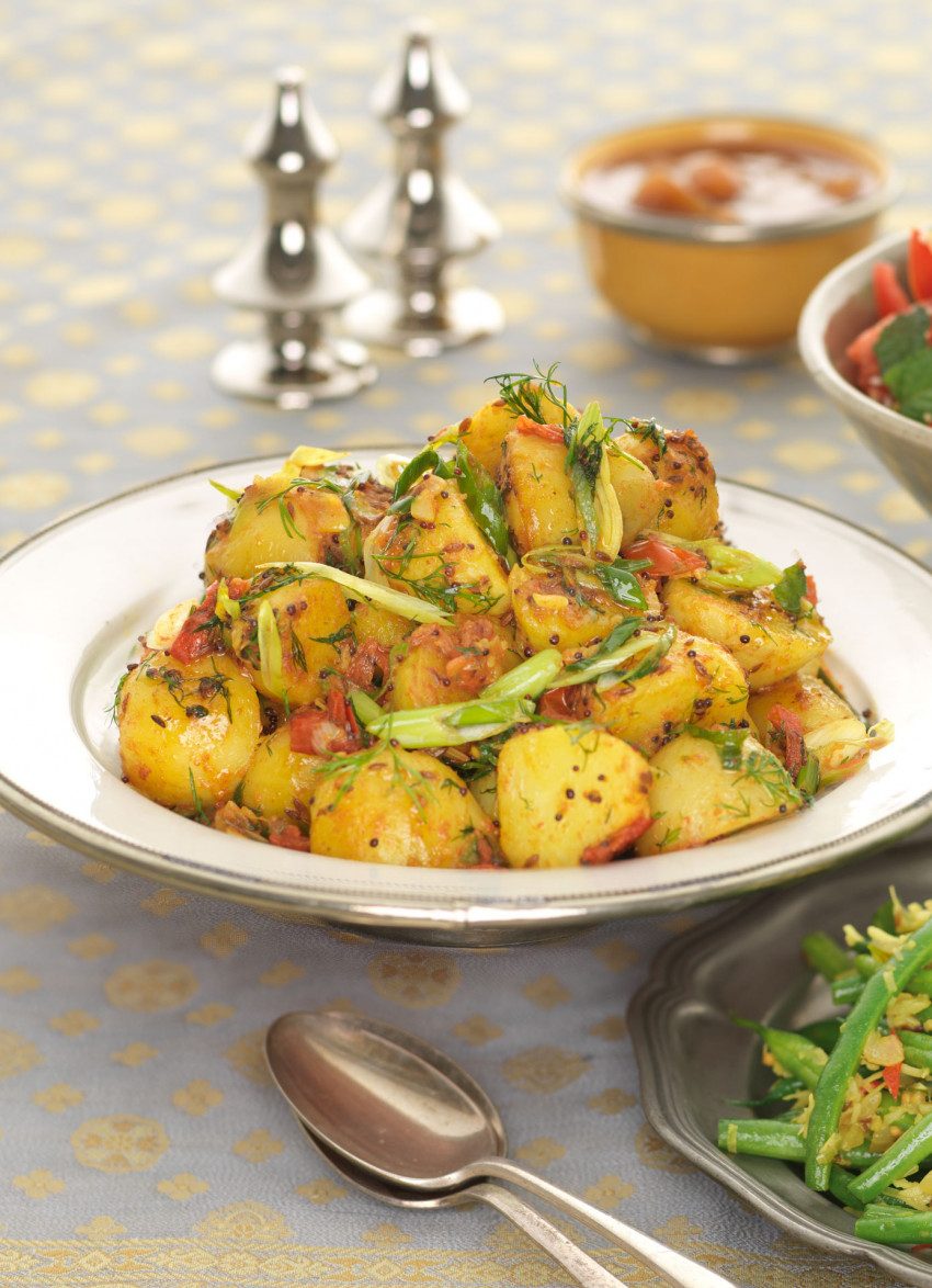 Sautéed Potatoes with Tomato, Cumin and Dill
